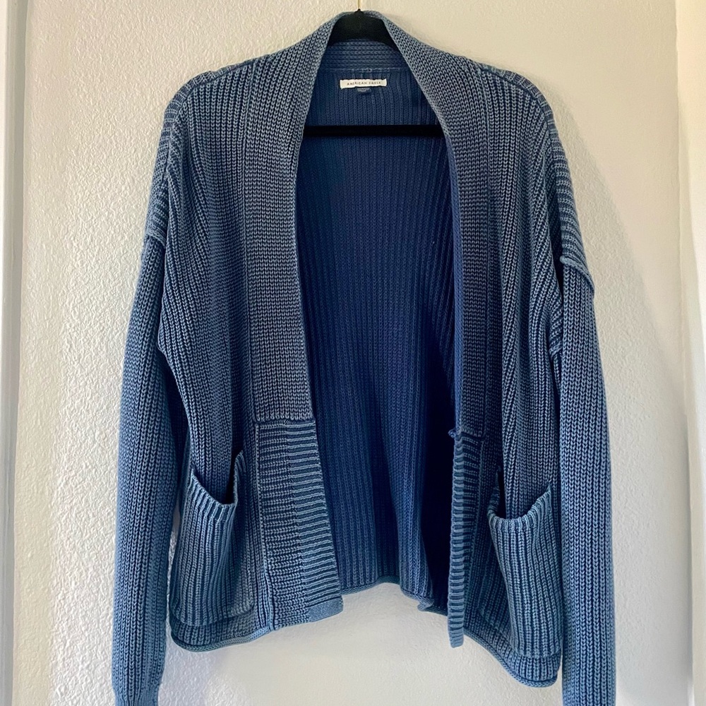 American eagle Blue Open-Front Sweater XS